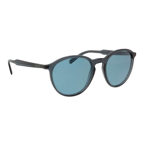 Prada 0PR 05XS 01G04D Round Transparent Grey Grey Sunglasses - Picture 3 of 4